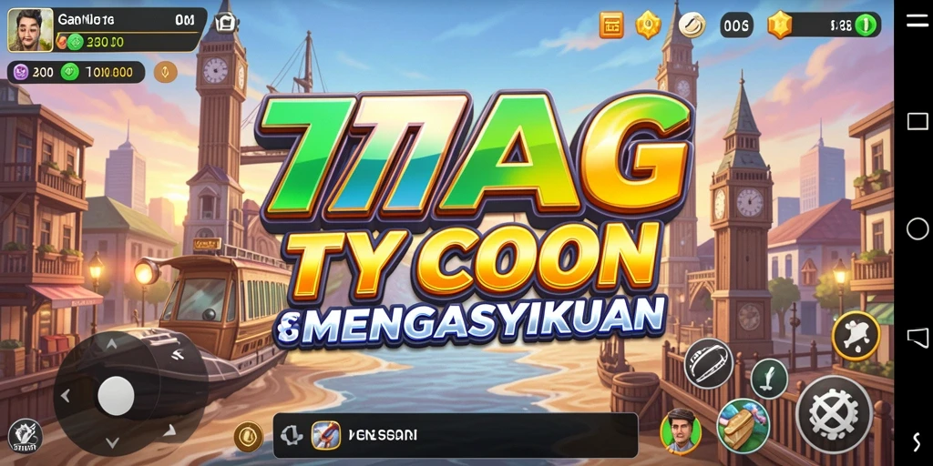Tampilan gameplay menyenangkan dalam 77AG dengan berbagai opsi bisnis.