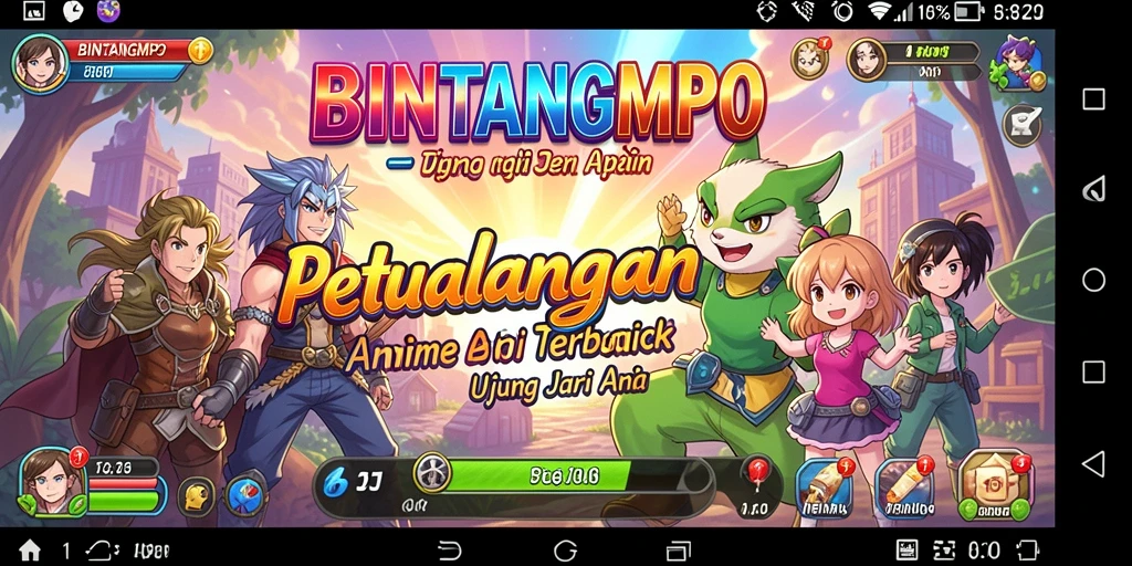 Tampilan gameplay BINTANGMPO yang seru dan penuh warna.