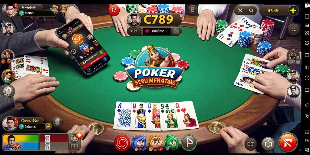 Tampilan menarik dari gameplay Poker di C789, penuh aksi dan keseruan.