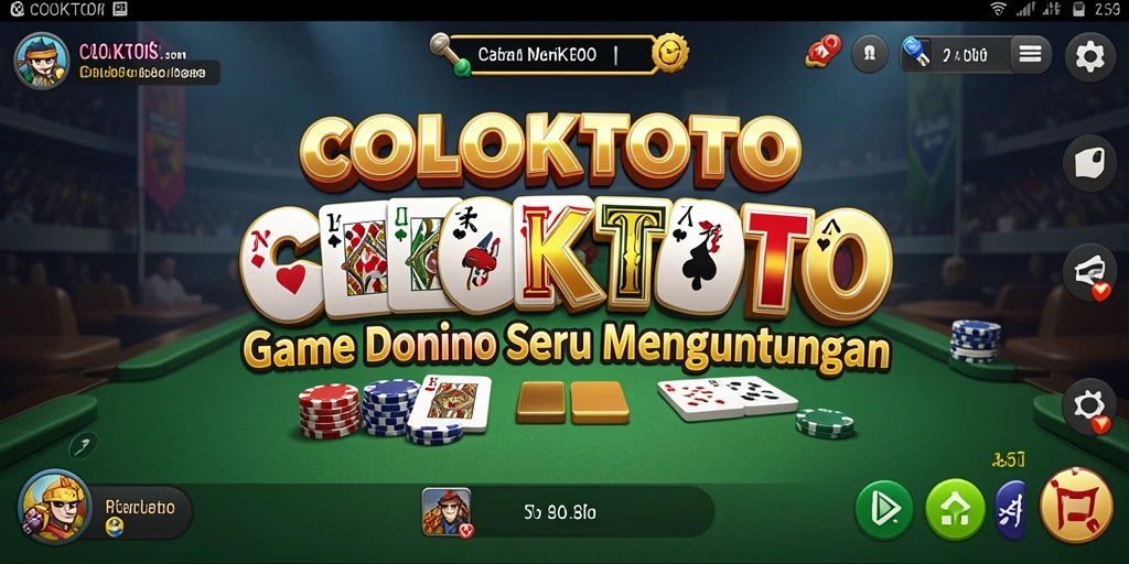 Tangkapan layar COLOKTOTO menampilkan gameplay seru permainan domino.