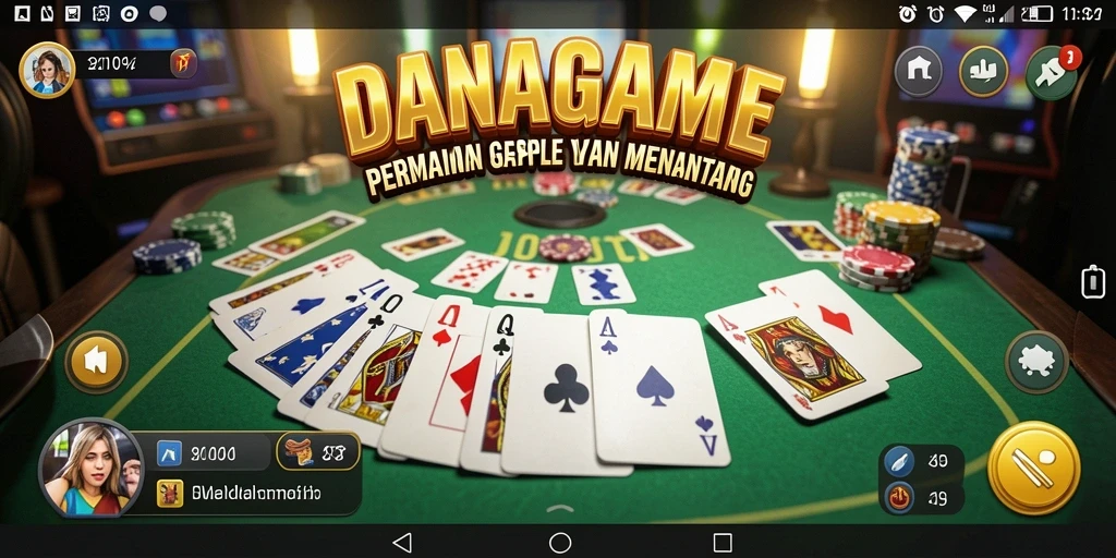 Screenshot gameplay DANAGAME menampilkan keseruan bermain Gaple.