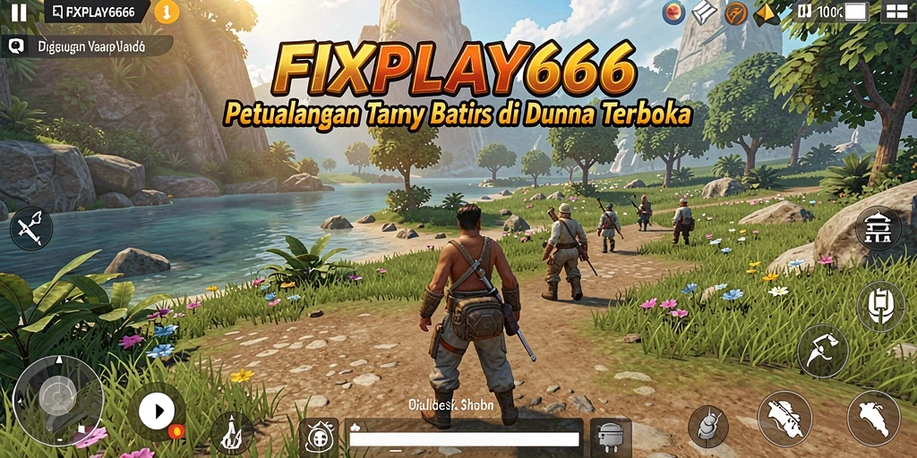 Gameplay FIXPLAY666 yang menampilkan dunia terbuka yang kaya dan interaktif.