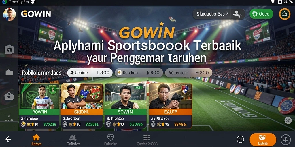 Tampilan antarmuka GOWIN yang menarik untuk pengalaman Sportsbook.