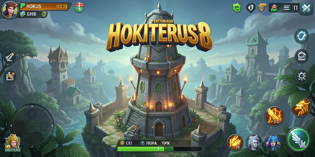 Gameplay menara pertahanan HOKITERUS88 yang mendebarkan dan menarik.