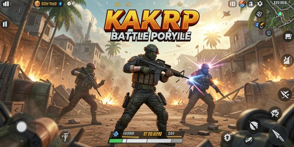 Gameplay seru di KAKRP saat bertempur di medan Battle Royale.