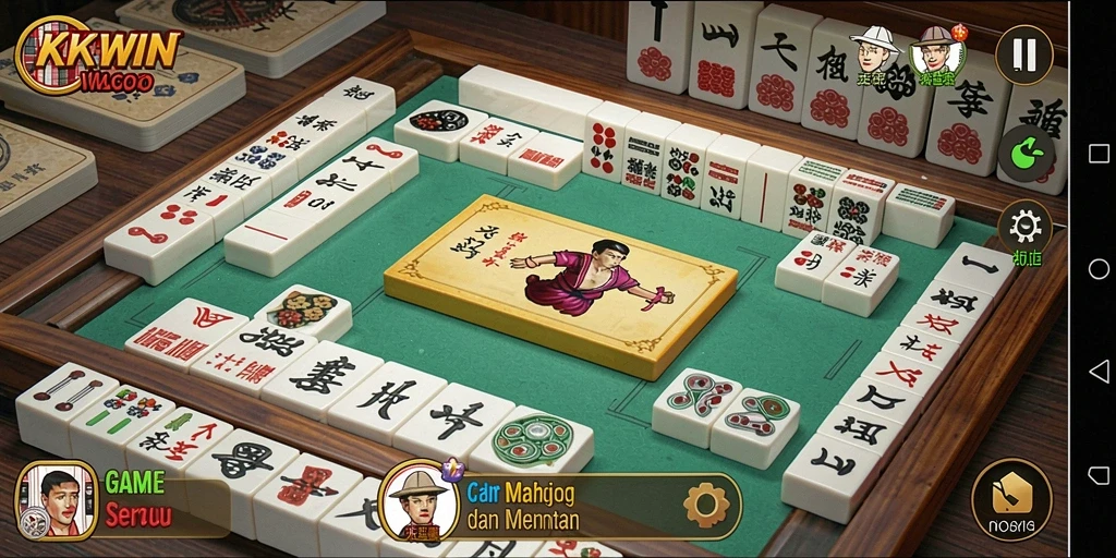 Screenshot KKWIN menampilkan gameplay Mahjong yang menegangkan dan menarik.