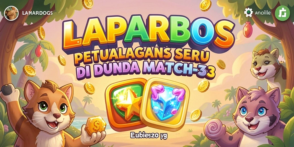 Tampilan gameplay menarik dari LAPARBOS yang penuh warna.