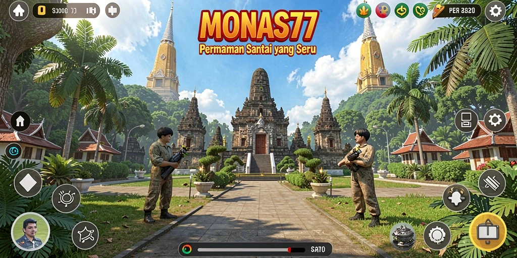 Tampilan gameplay <strong>MONAS77</strong> yang menantang dan menghibur.