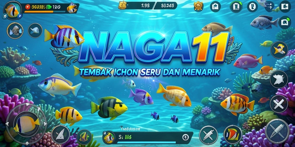 Tampilan seru gameplay Tembak Ikan di NAGA11.