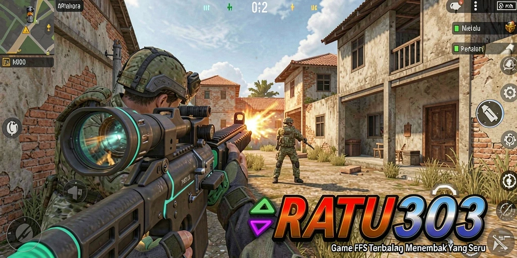 Tangkapan layar menampilkan aksi menembak seru dalam game FPS.