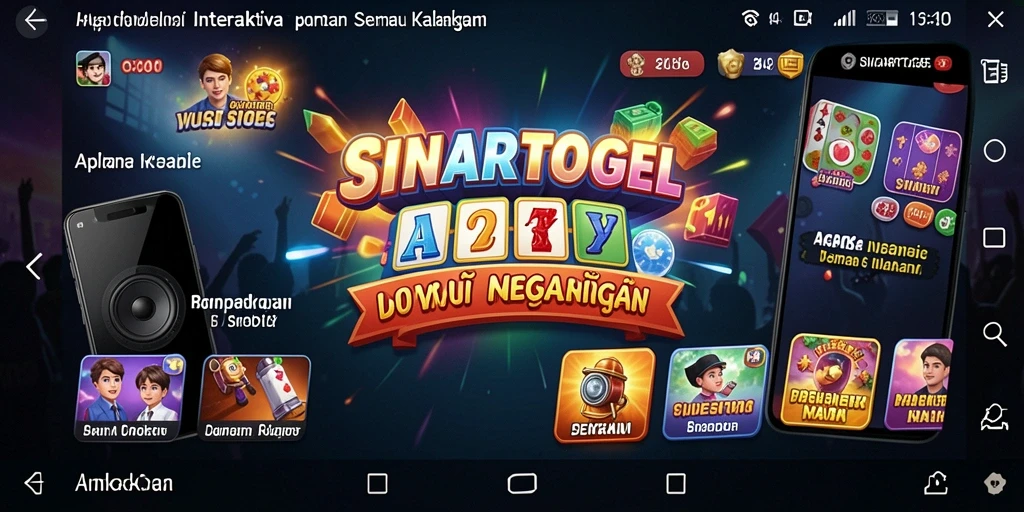 Tampilan gameplay interaktif dari aplikasi musik SINARTOGEL.