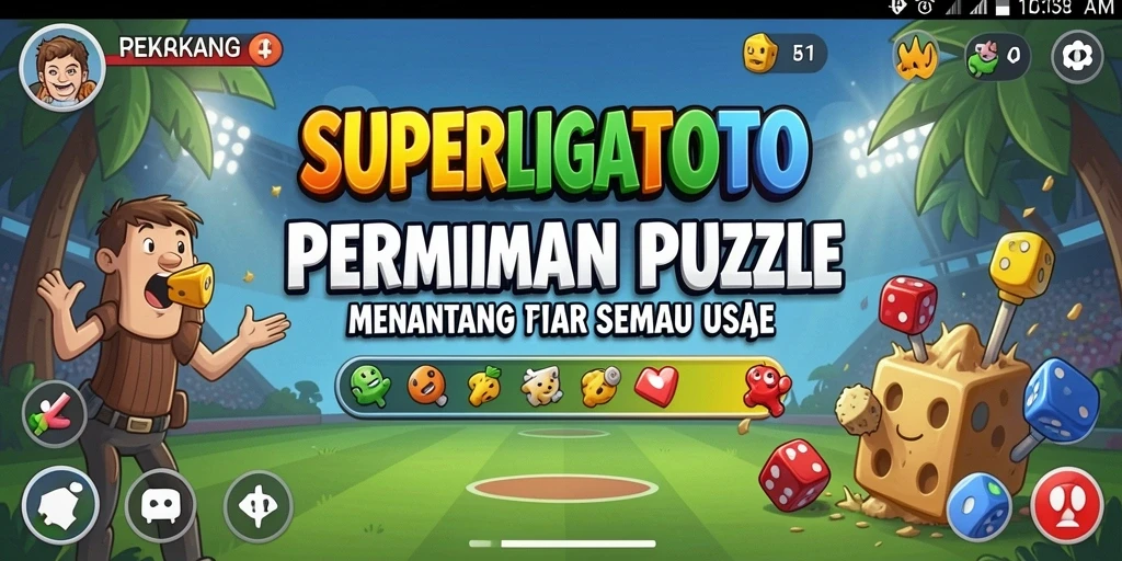 Tampilan gameplay SUPERLIGATOTO yang menantang dan menarik.